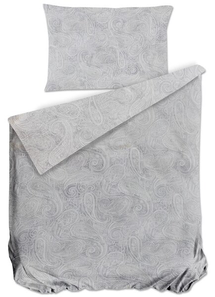 Bierbaum povlečení bavlněný satén 3684 Paisley Grey - 140x200 / 70x90 cm