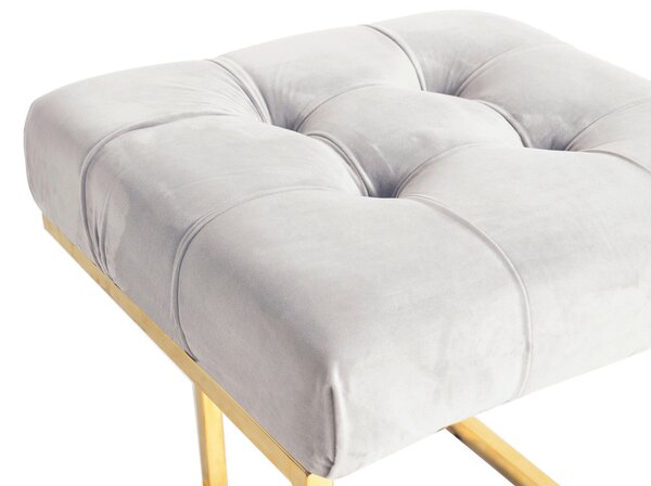 TABURET, kov, textil, 48/48/48 cm - Taburety, Online Only