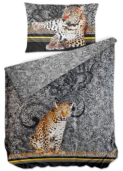 Bierbaum povlečení bavlněný satén 5179D Leopard 140x200/70x90 cm