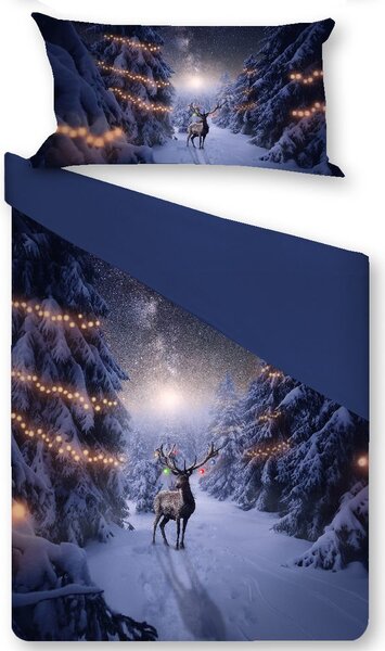 Gipetex Natural Dream 3D Italské povlečení 100% bavlna Deer - 140x200 / 70x90 cm