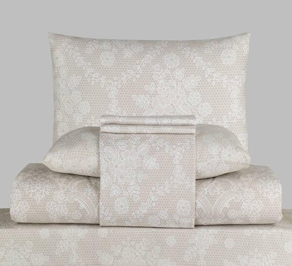 Povlečení bavlněné Ornament exclusive hnědý TiaHome - 1x Polštář 90x70cm, 1x Přikrývka 140x200cm