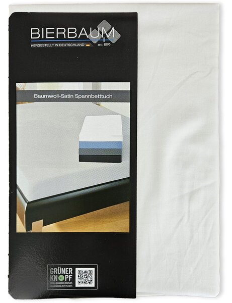 Bierbaum saténové prostěradlo Offwhite - 90x200 cm