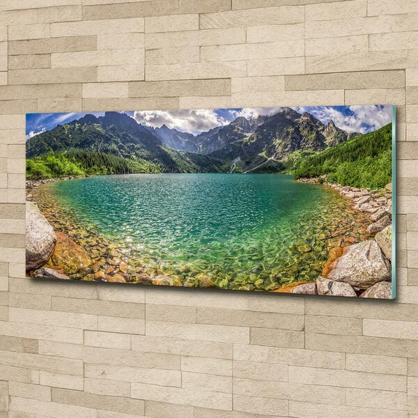 Foto obraz fotografie na skle Jezero v horách osh-99700866