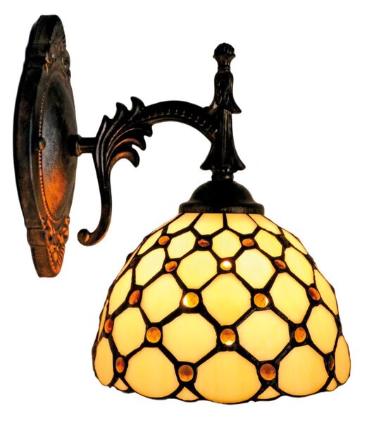 BRILAGI - Tiffany vitrážová nástěnná lampa IVORY SMOOTH 1xE14/40W/230V