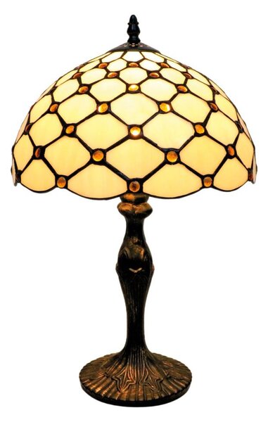BRILAGI - Tiffany vitrážová stolní lampa IVORY SMOOTH 1xE27/60W/230V