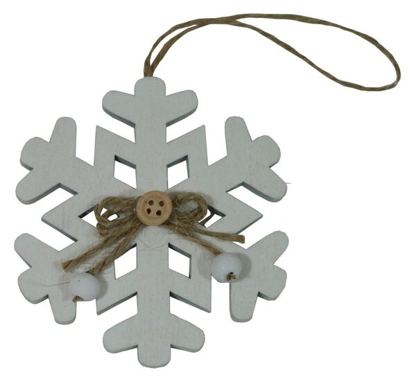 Dřevěná vánoční vločka k zavěšení – 8 cm 3001017