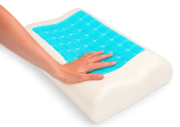 VISCOPUR Anatomický polštář VISCOPUR® COOL GEL s gelovou vrstvou profilovaný - 30x50 cm