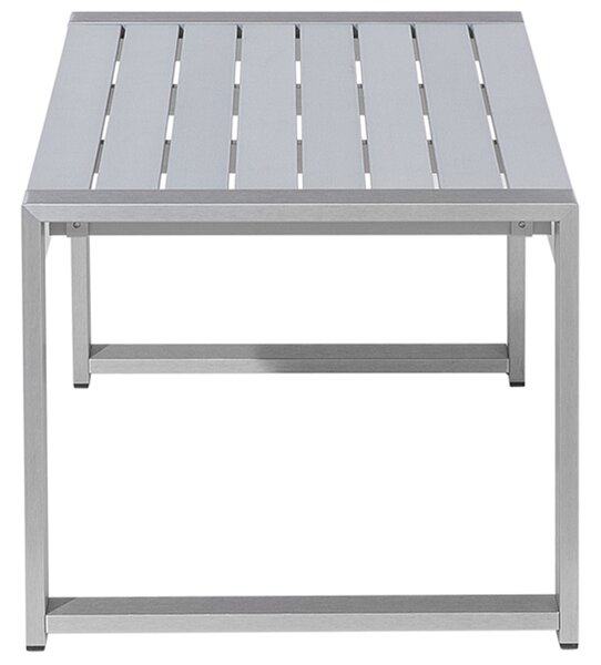 Zahradní konferenční stolek SALERNO 90 cm 50 cm Kov Světle šedá