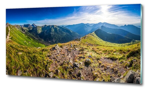 Foto obraz sklo tvrzené Horská panorama osh-99701533