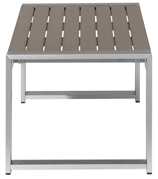 Zahradní konferenční stolek SALERNO 90 cm 50 cm Kov Tmavě šedá