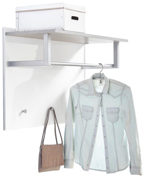 ŠATNÍ PANEL, šedá, bílá, 90/60/35 cm Carryhome - Šatní panely, Online Only