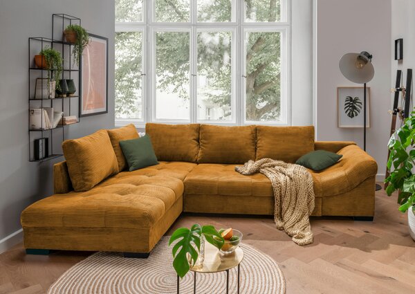 ROHOVÁ SEDAČKA, textil, koňaková P & B - Sedací soupravy, Online Only