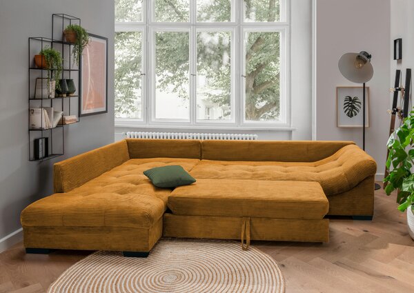 ROHOVÁ SEDAČKA, textil, koňaková P & B - Sedací soupravy, Online Only