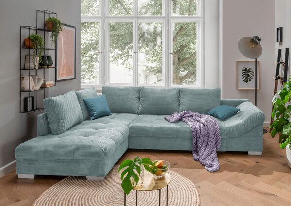 ROHOVÁ SEDAČKA, textil, světle modrá P & B - Sedací soupravy, Online Only