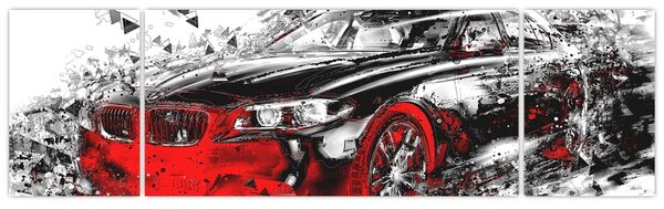 Obraz - Malované auto v akci (170x50 cm)