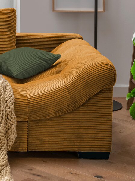 ROHOVÁ SEDAČKA, textil, koňaková P & B - Sedací soupravy, Online Only