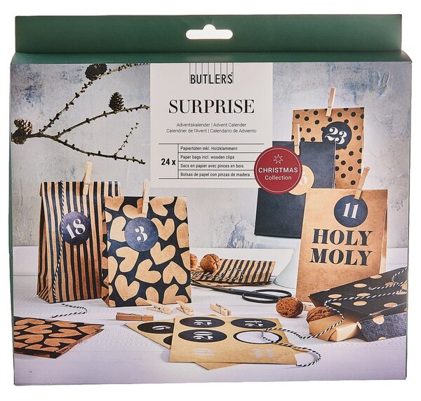 SURPRISE DIY Adventní kalendář z kraftového papíru
