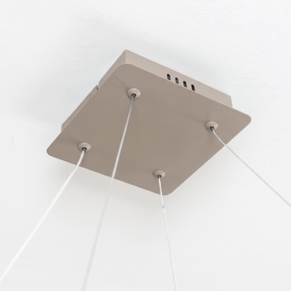 BRILAGI - LED Stm lustr na lanku FALCON SLIM LED/50W/230V 50x50 cm béžová + DO