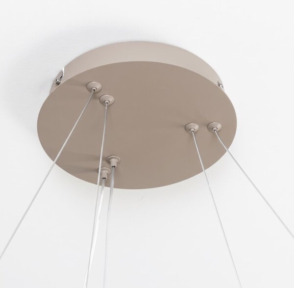 BRILAGI - LED Stm lustr na lanku FALCON SLIM LED/68W/230V pr. 50 cm béžová + DO