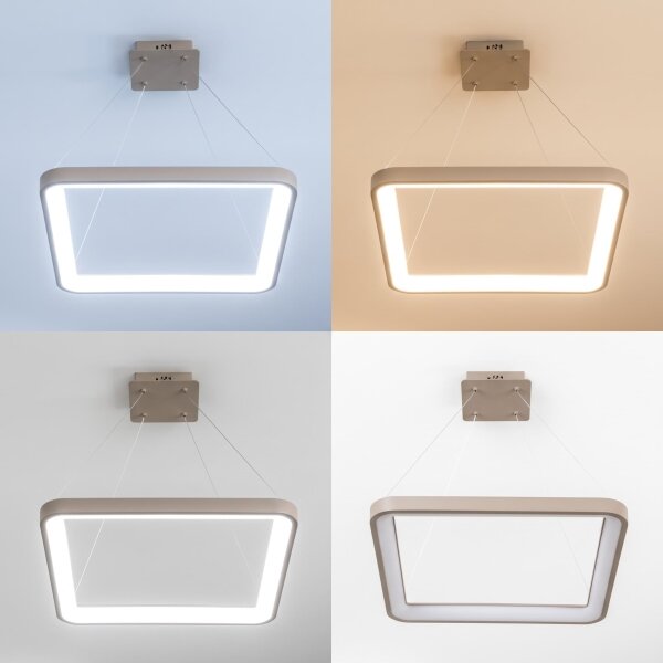 BRILAGI - LED Stm lustr na lanku FALCON SLIM LED/50W/230V 50x50 cm béžová + DO