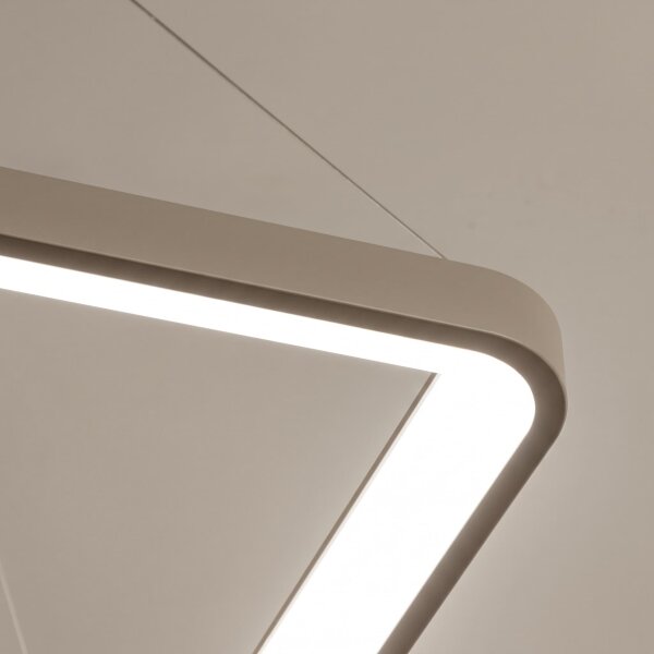 BRILAGI - LED Stm lustr na lanku FALCON SLIM LED/50W/230V 50x50 cm béžová + DO
