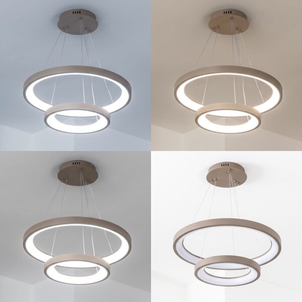 BRILAGI - LED Stm lustr na lanku FALCON SLIM LED/68W/230V pr. 50 cm béžová + DO