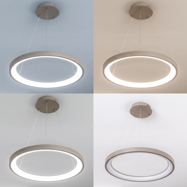 BRILAGI - LED Stm lustr na lanku FALCON SLIM LED/42W/230V pr. 50 cm béžová + DO