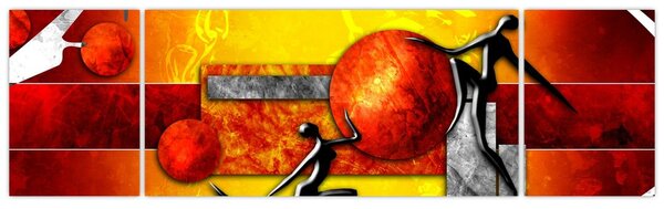Obraz - Malba lidskosti (170x50 cm)