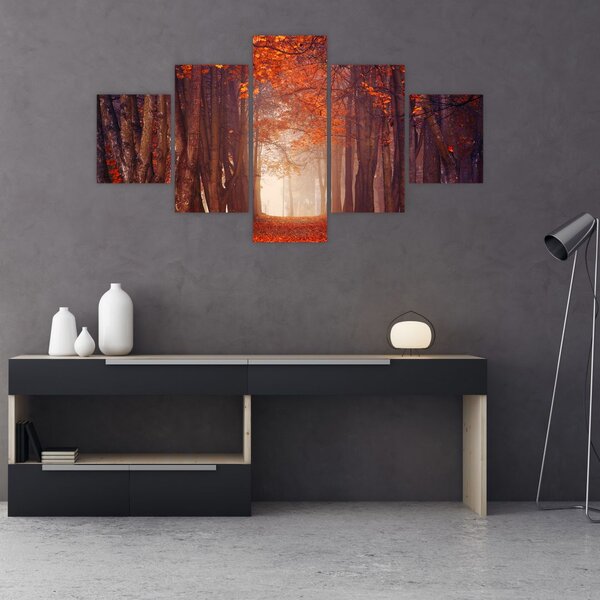 Obraz - Podzimní les (125x70 cm)