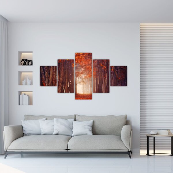 Obraz - Podzimní les (125x70 cm)