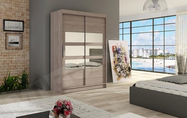 Skříň s posuvnými dveřmi Ada V, Barva: černá, Osvětlení: bez osvětlení Mirjan24 5902928923674