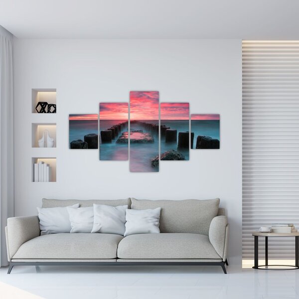 Obraz - Skály v moři (125x70 cm)