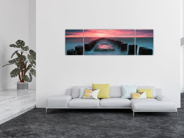 Obraz - Skály v moři (170x50 cm)