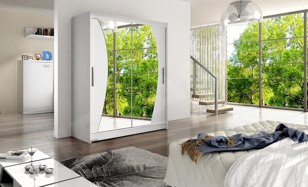 Skříň s posuvnými dveřmi Presto X, Barva: bílá, Osvětlení: bez osvětlení 5902928088359