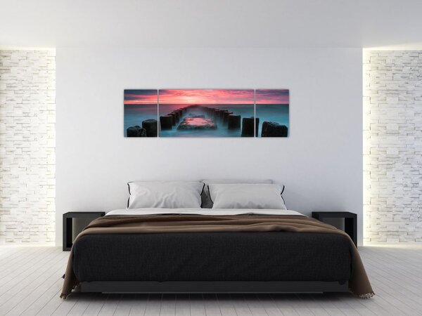 Obraz - Skály v moři (170x50 cm)