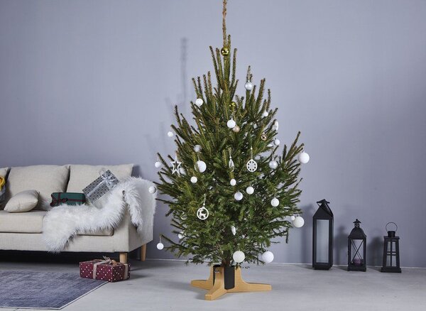 Stojan na vánoční stromek s imitací dřeva, 62 cm, zásobník 2,2 l, hnědá