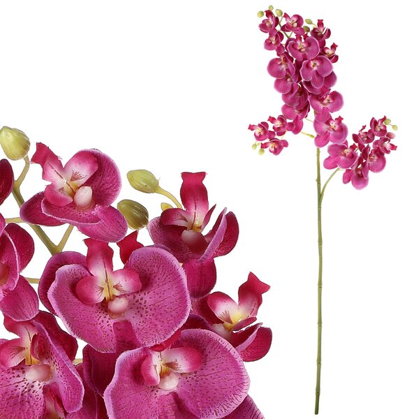 Orchidej, barva fialová, květina umělá KT7907 PUR