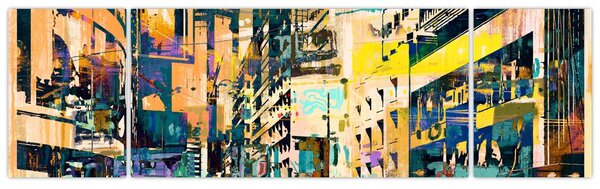 Obraz malované abstrakce (170x50 cm)