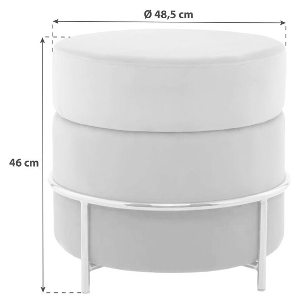 TABURET, kov, textil, kompozitní dřevo, 48,5/46/48,5 cm - Online Only lavice, Online Only