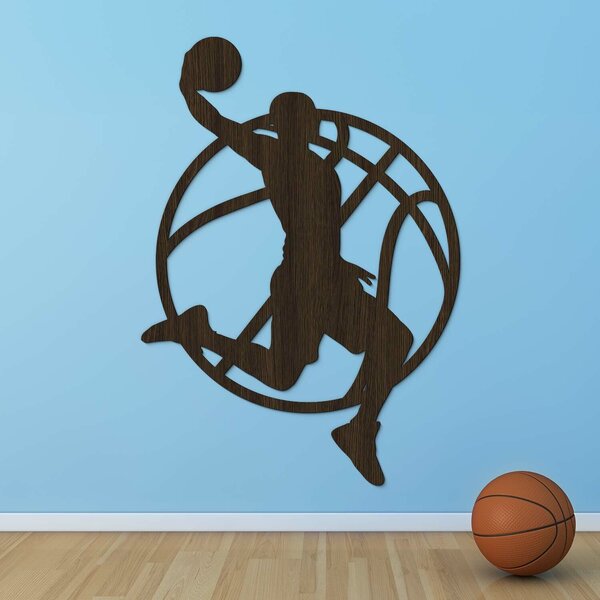 DUBLEZ | Dárek pro basketbalistu - Dřevěná nálepka