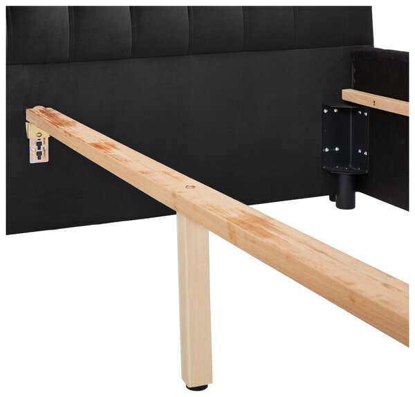 ČALOUNĚNÁ POSTEL, 180/200 cm, černá Ambia Home - Manželské postele