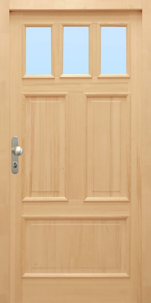 Mand CZ s.r.o. Vchodové dřevěné dveře ROMANA 3S3K (42mm) Orientace Dveří: Levé, Rozměr dle ČSN: 80 / 197
