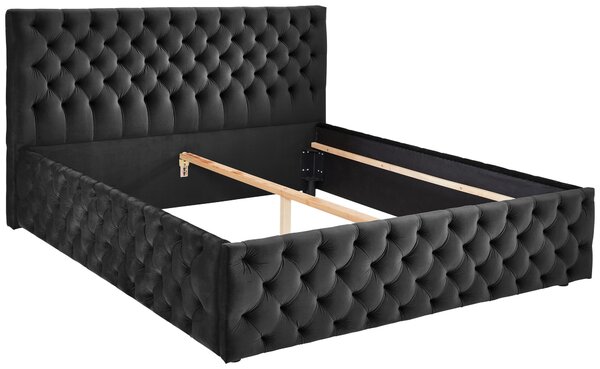 ČALOUNĚNÁ POSTEL, 180/200 cm, černá Ambia Home - Manželské postele