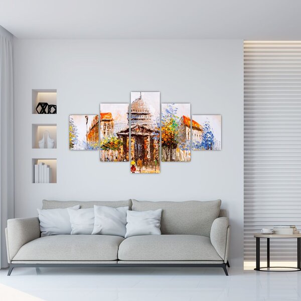 Obraz - Malovaná městká památka (125x70 cm)