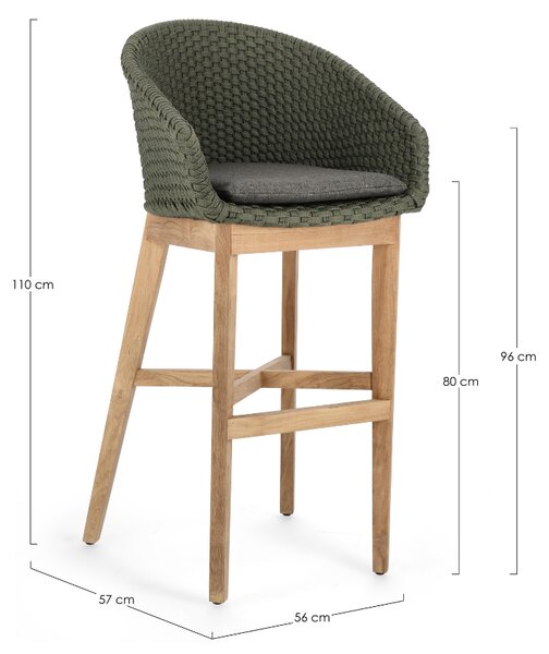 Bizzotto Zahradní barová židle Coachella 110 cm