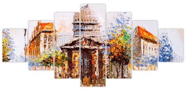 Obraz - Malovaná městká památka (210x100 cm)