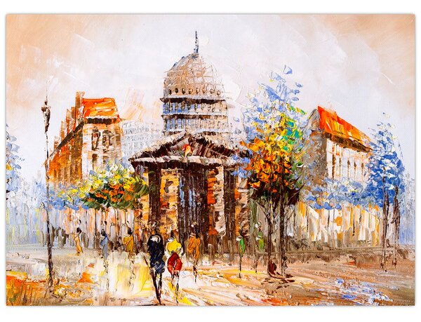 Obraz - Malovaná městká památka (70x50 cm)