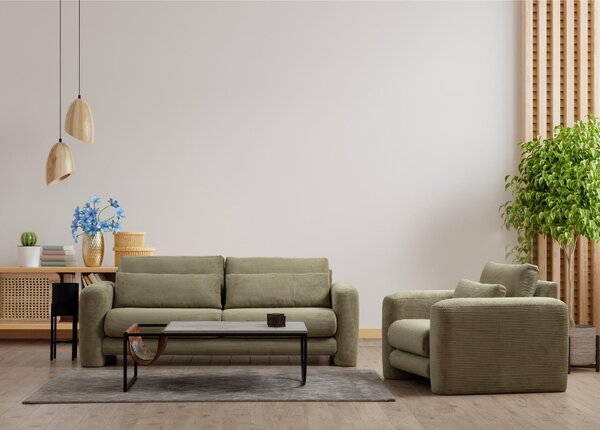 Pohovka dvousedačka Lelysena (zelená). Akce -25%