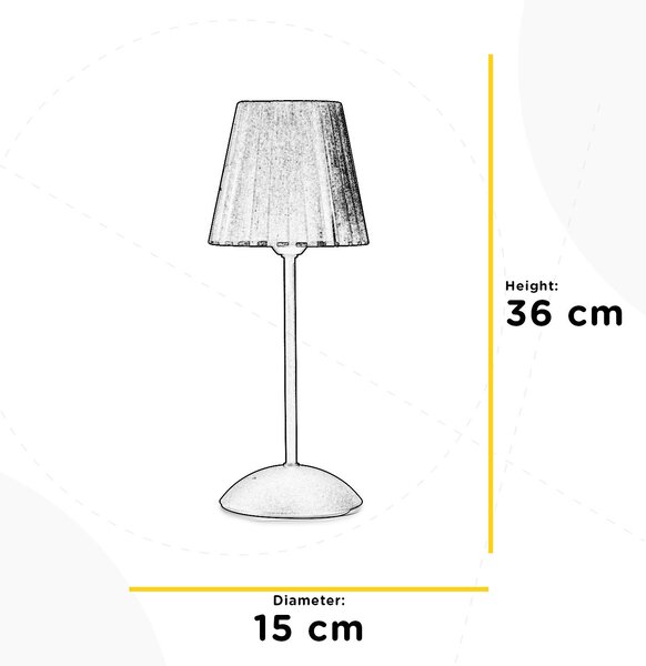 LAMPA NA NOČNÍ STOLEK, E14, 15/15/36 cm - Online Only svítidla, Online Only