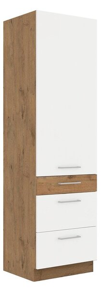 Kuchyňská skříňka se zásuvkami Woodline 60 DKS-210 3S 1F, Barva: dąb lancelot / dark wood Mirjan24 5903211312274